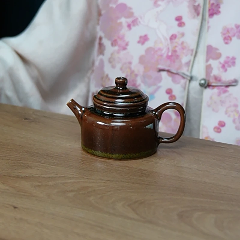 【见雯】豫州地制 钧瓷山河栗秋 德钟壶 150ml