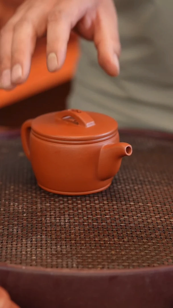 茶壶紫砂200cc 朱泥 半手工