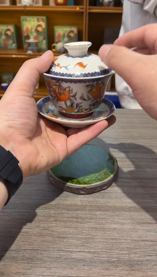 【闪购商品】金桃盖碗茶具茶具