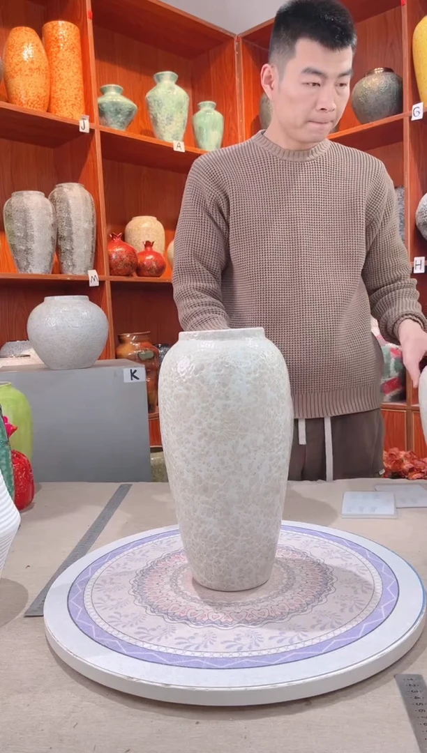 【闪购商品】瓶陶瓷花瓶 无花 精品 茶白大号