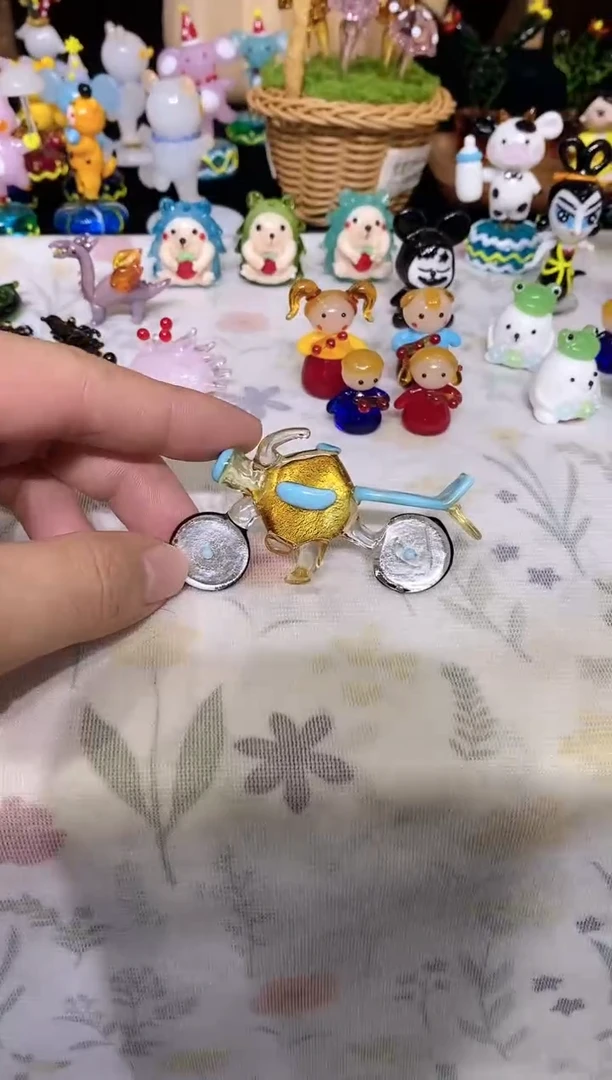 手工艺品琉璃饱*摩托车