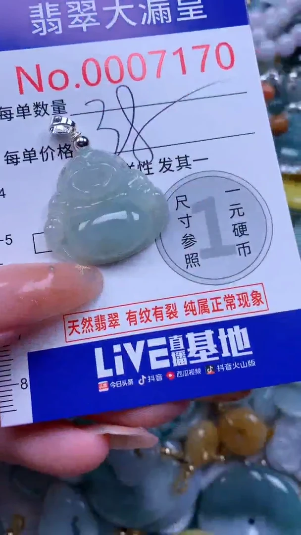 翡翠未镶嵌吊坠(不含链)7166