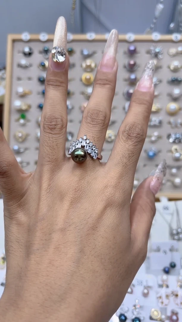 合金戒指淡水珍珠牛**冰0.0