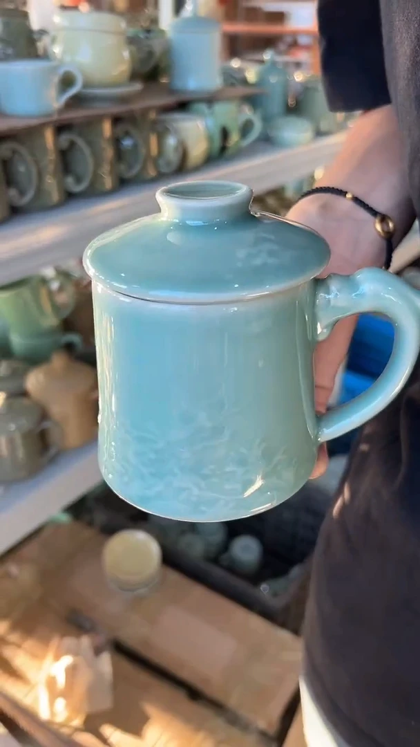 龙泉云间青瓷小米茶器