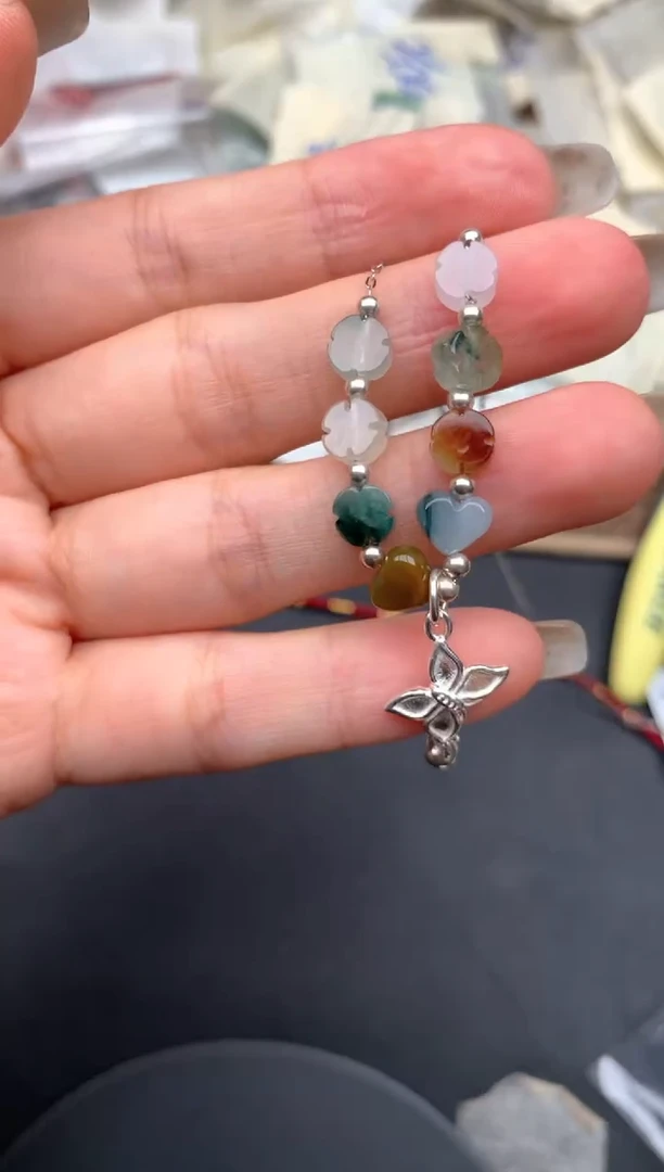 银S925镶嵌挂件翡翠一