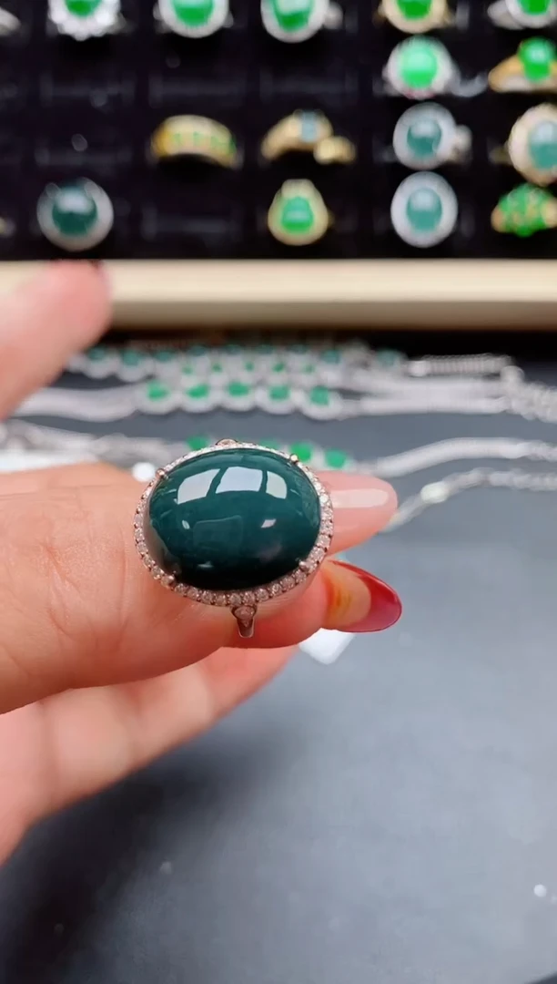 【闪购商品】翡翠戒指银S925镶嵌5850058508
