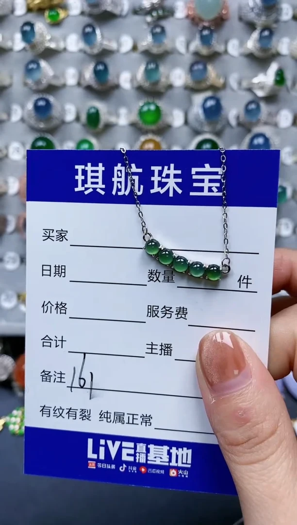 【闪购商品】翡翠颈饰银S925镶嵌0161