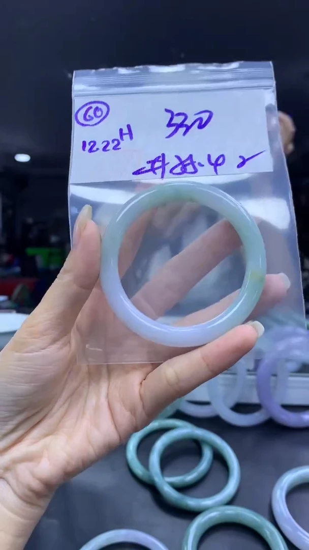 未镶嵌定制翡翠60手镯55.4纹+330元+拍一发一