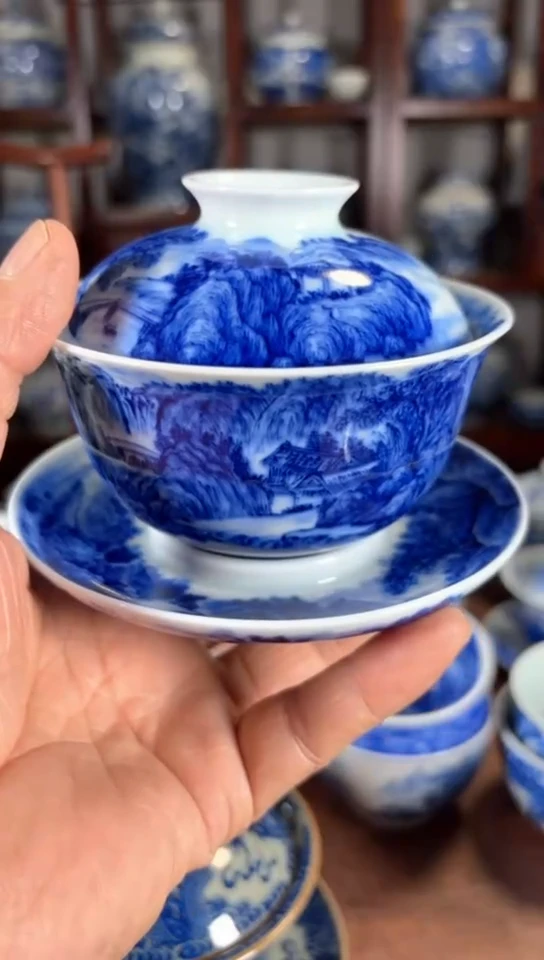 【闪购商品】杯瓷器杯子瓷器杯子盖碗暇