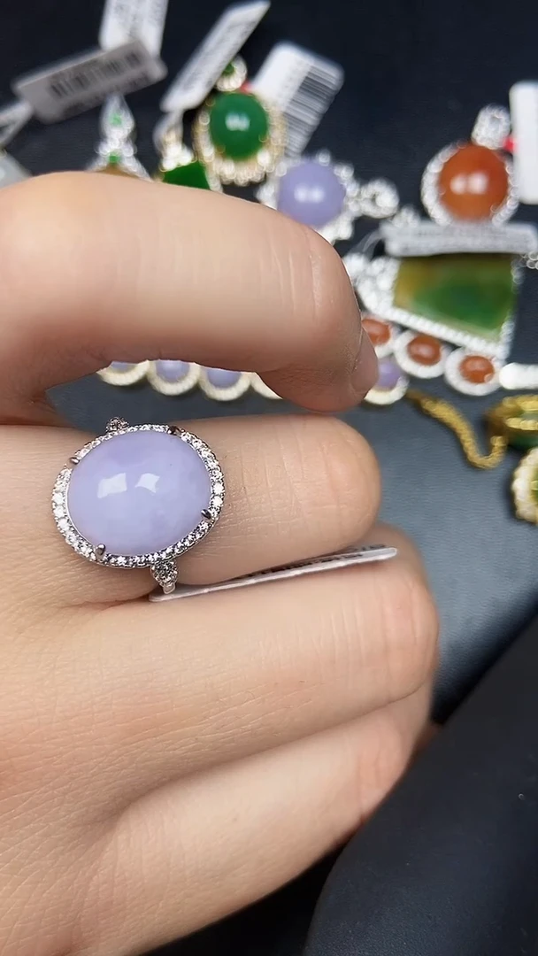 银S925镶嵌戒指翡翠2920