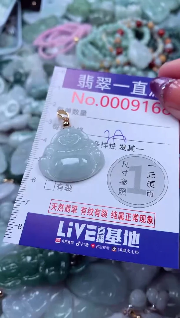 翡翠未镶嵌吊坠(不含链)9168