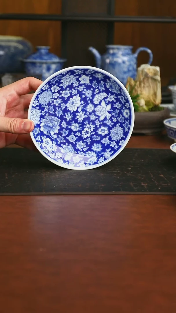 景德镇手工手绘的18（微瑕）