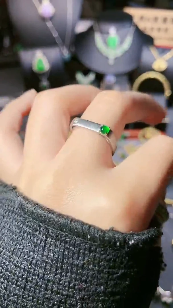【闪购商品】翡翠戒指银S925镶嵌戒指