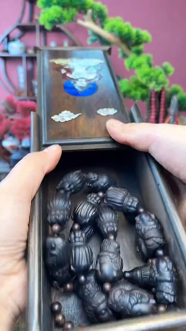 【闪购商品】木盒+串-28观因长手持妍妍批发