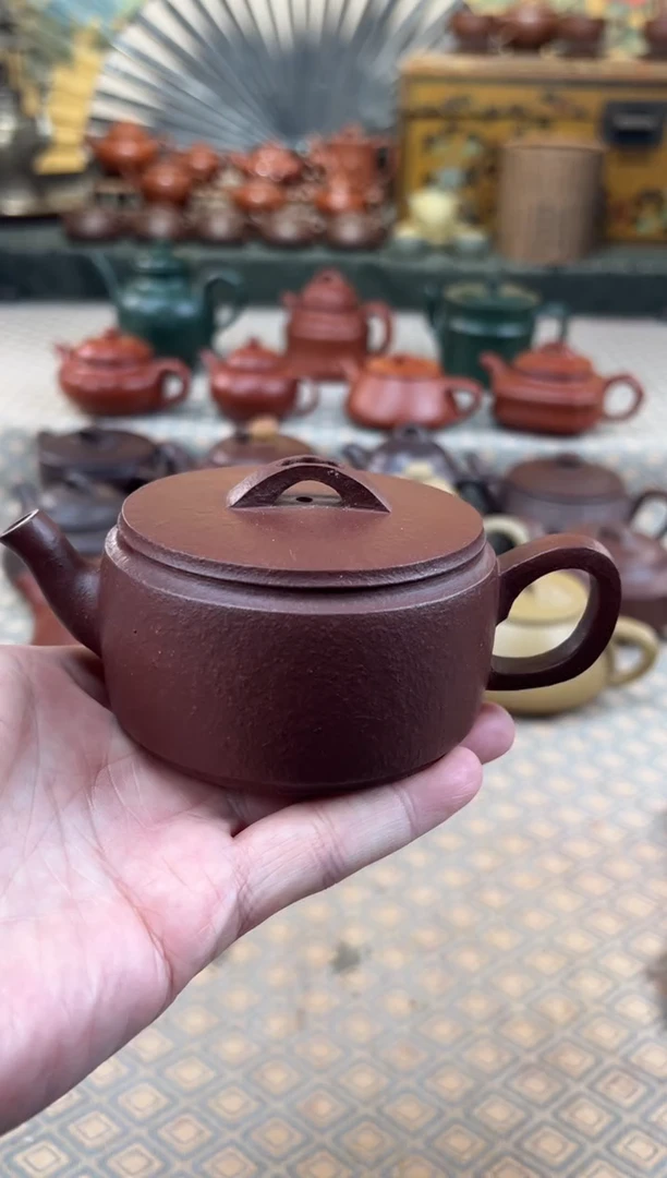 茶壶紫砂龙血砂汉瓦壶170CC