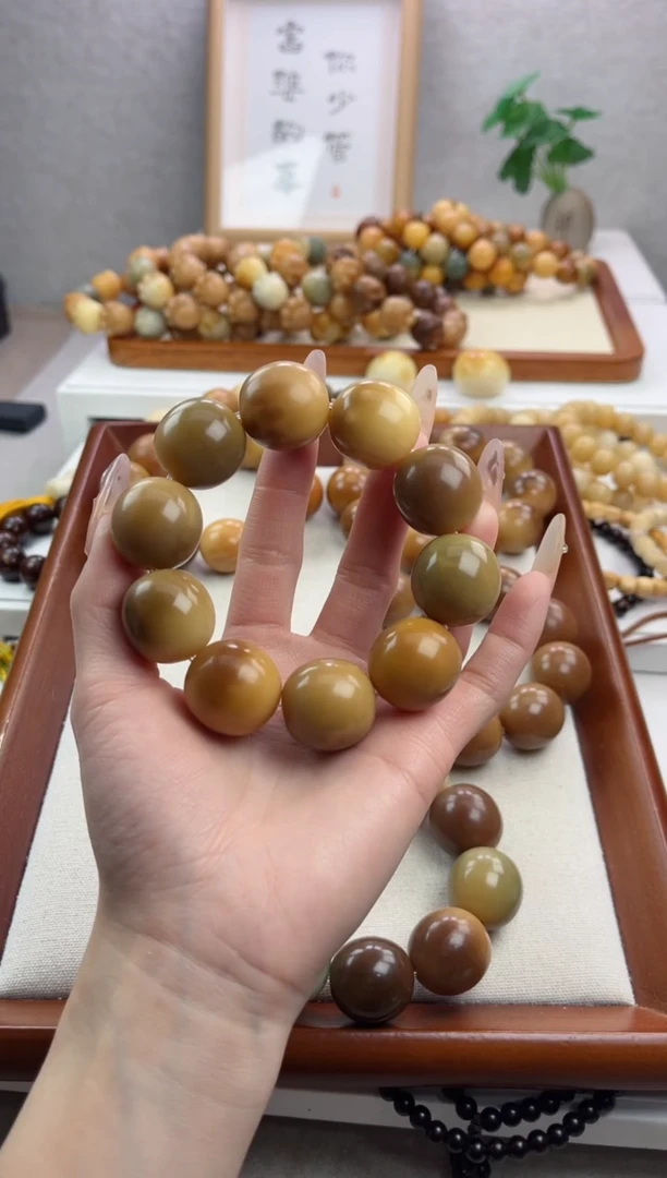 【闪购商品】菩提根/象牙果手串干磨鹅蛋22*23mm手串瑕疵不补S30