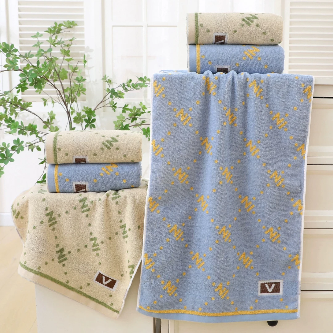 ZL009 共2条毛巾吸水柔软洗脸加厚成人男女洗澡不掉毛