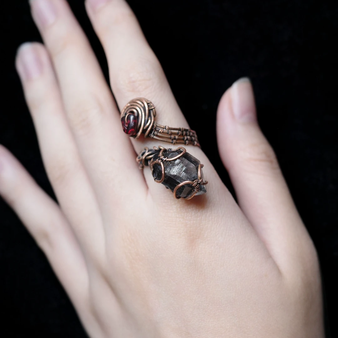 铜合金戒指 【龙炁觉醒】原创原石戒指女王权利