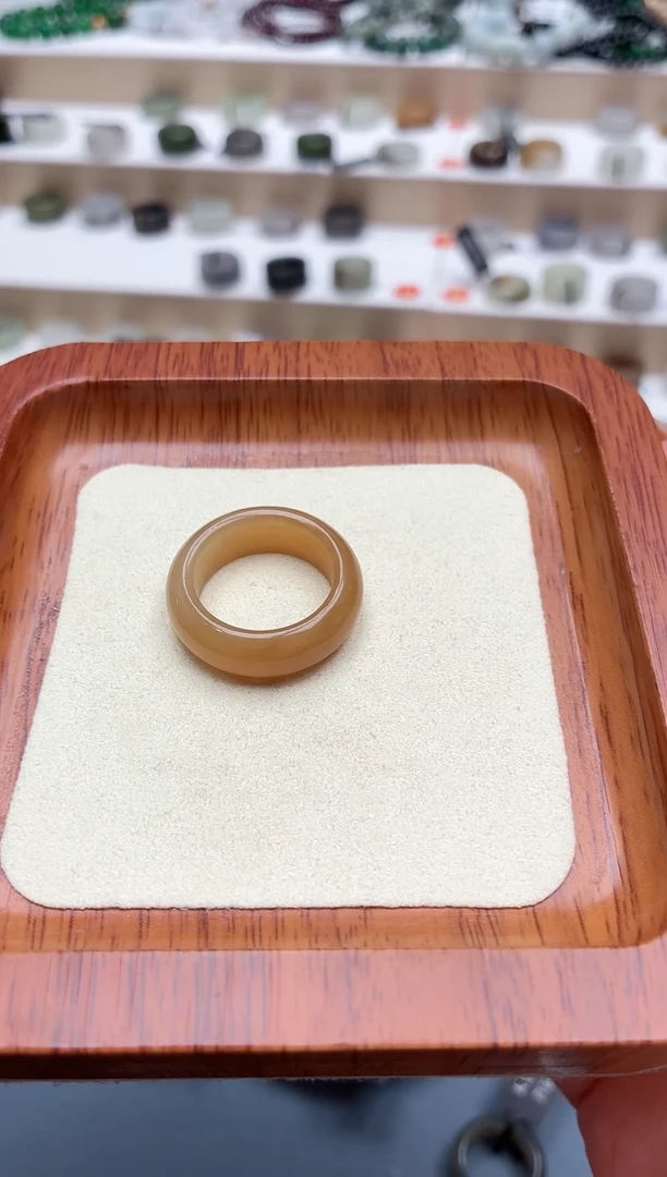 和田玉戒指未镶嵌缘*17号