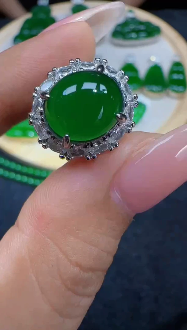 未镶嵌定制翡翠翡翠戒指104