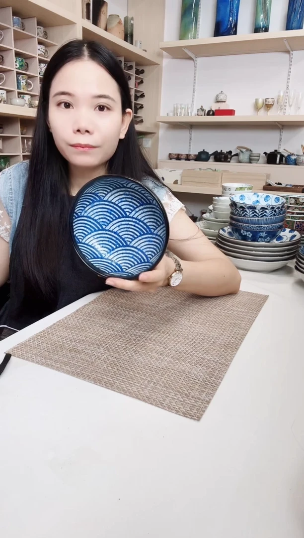 陶海波纹6.0英寸圆钵 /IS-27