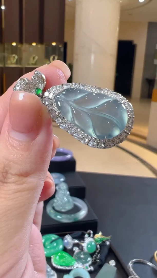 翡翠银S925镶嵌吊坠(不含链)天然A货翡翠JJ12多样性发一
