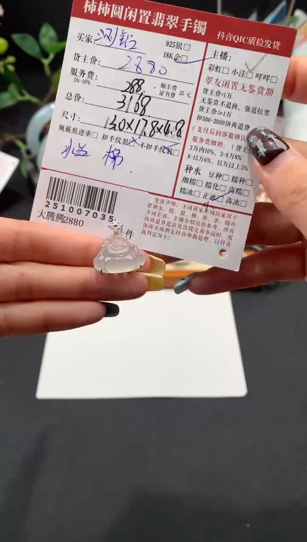 颈饰18K金镶嵌翡翠姐姐251007035