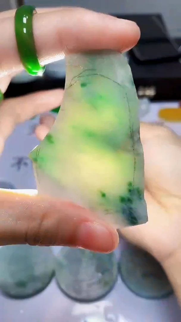 翡翠裸石缅甸天然翡翠A货703