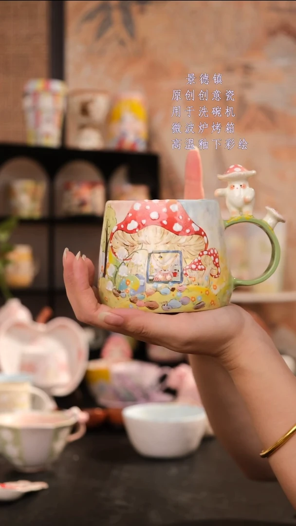 摆件旺的可以陶瓷高温釉下彩