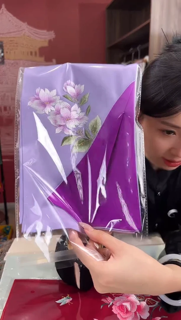 【闪购商品】刺绣苏绣100桑蚕丝丝巾