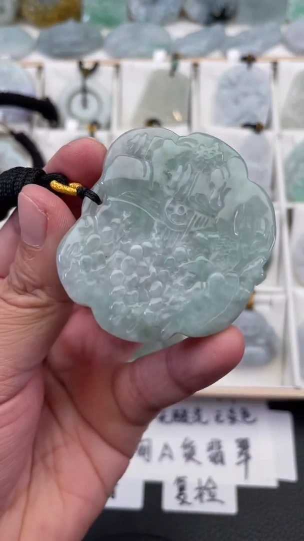 颈饰未镶嵌翡翠天然缅甸翡翠A货88