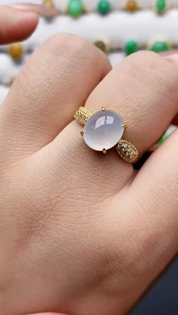 银S925镶嵌戒指翡翠2003