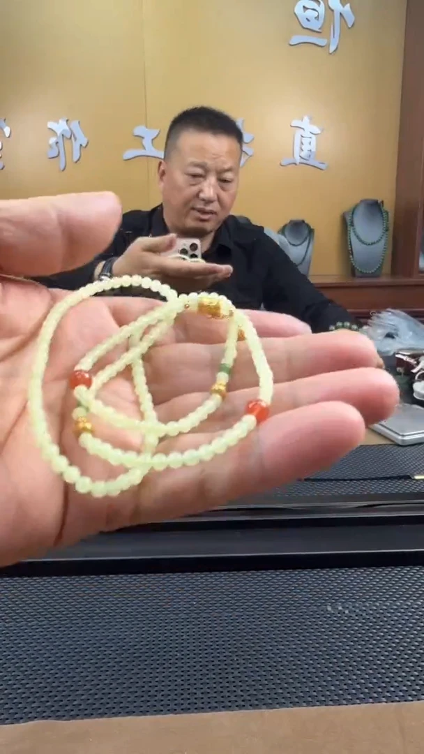 颈饰未镶嵌和田玉项链4mm