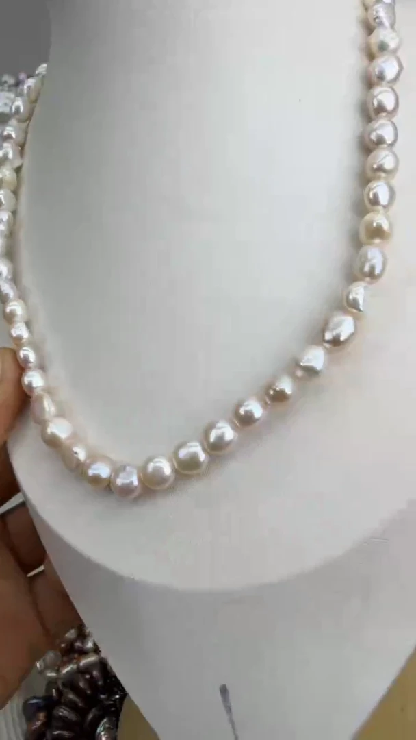 颈饰银S925镶嵌淡水珍珠1