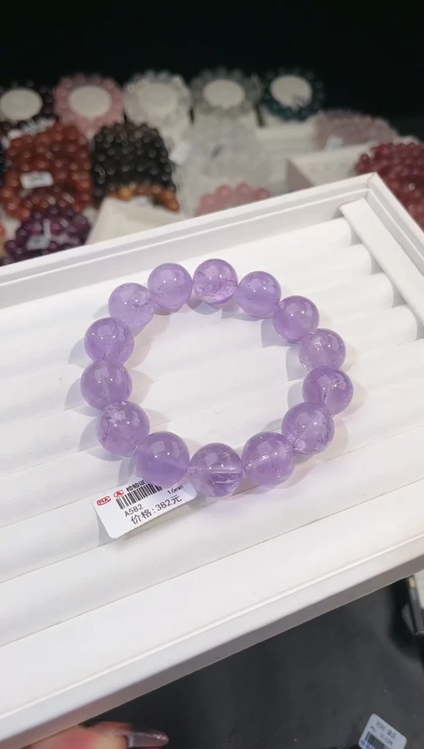 【闪购商品】水晶手链未镶嵌多样性发一紫水16mm