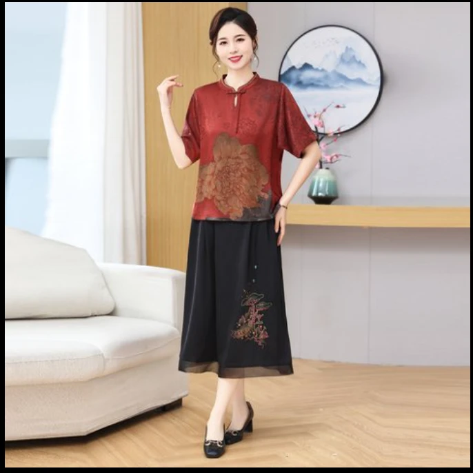 俞兆林裙子套装女2025新款时尚洋气妈妈装减龄夏季衣服爆款夏天