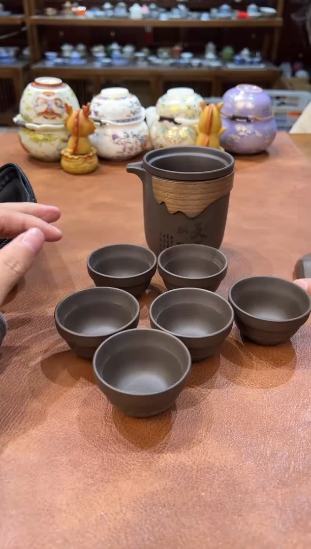 真的很便宜会开片的旅行茶具