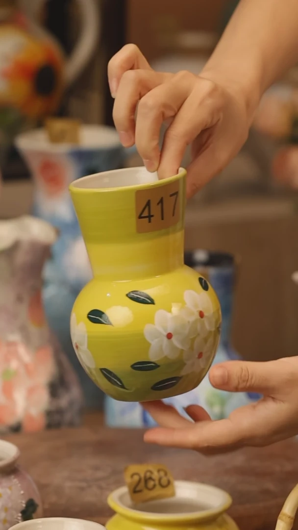 陶瓷417景德镇设计师手作花器摆件侘寂风