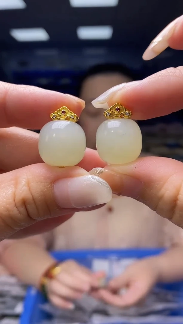 和田玉银S925镶嵌吊坠(不含链) 多样性发货发其一