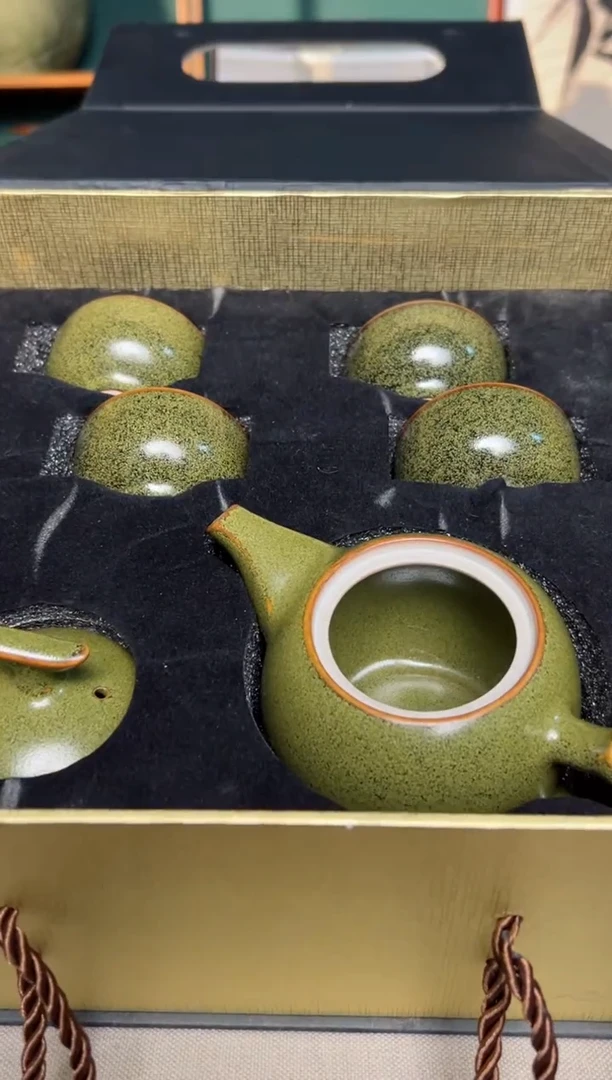 【闪购商品】其他耀州窑茶叶末釉秦权壶套装