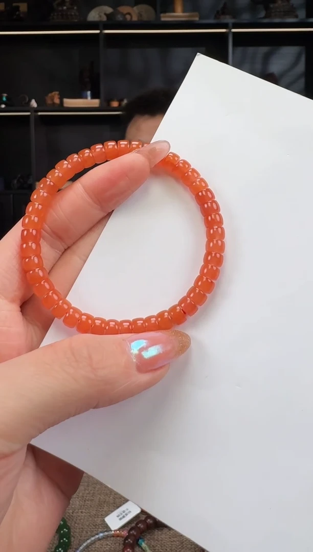 【闪购商品】玛瑙/玉髓2未镶嵌6.5mm药片手串