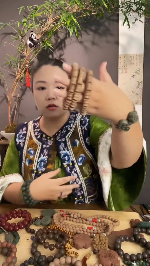 泥塑大四合竹节手串