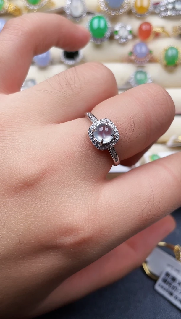 银S925镶嵌戒指翡翠103