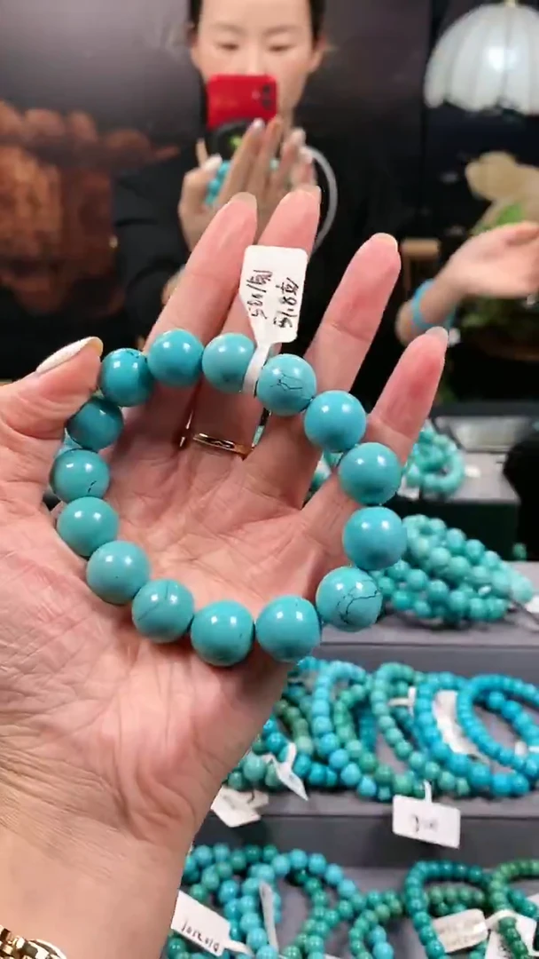 未镶嵌绿松石手串14mm+