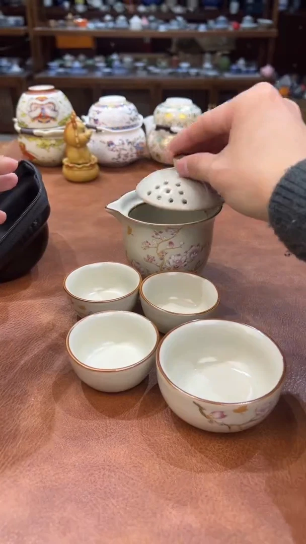真的很便宜会开片的旅行茶具