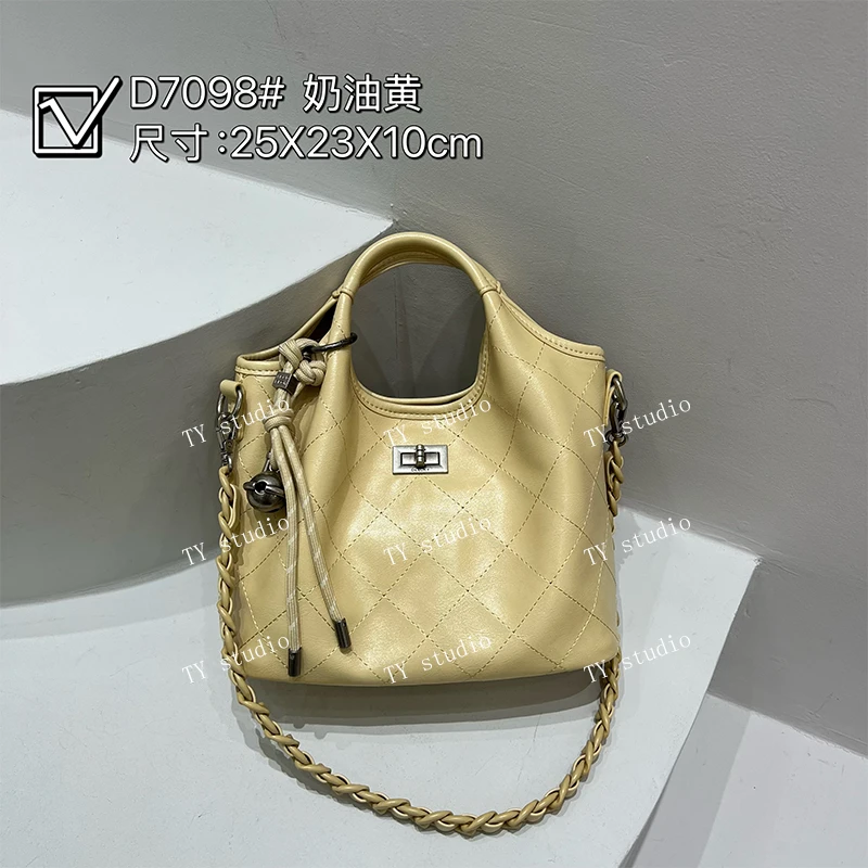 【TY】ZT-D7098-奶油黄 轻奢高级韩版单肩潮流时尚简约女包