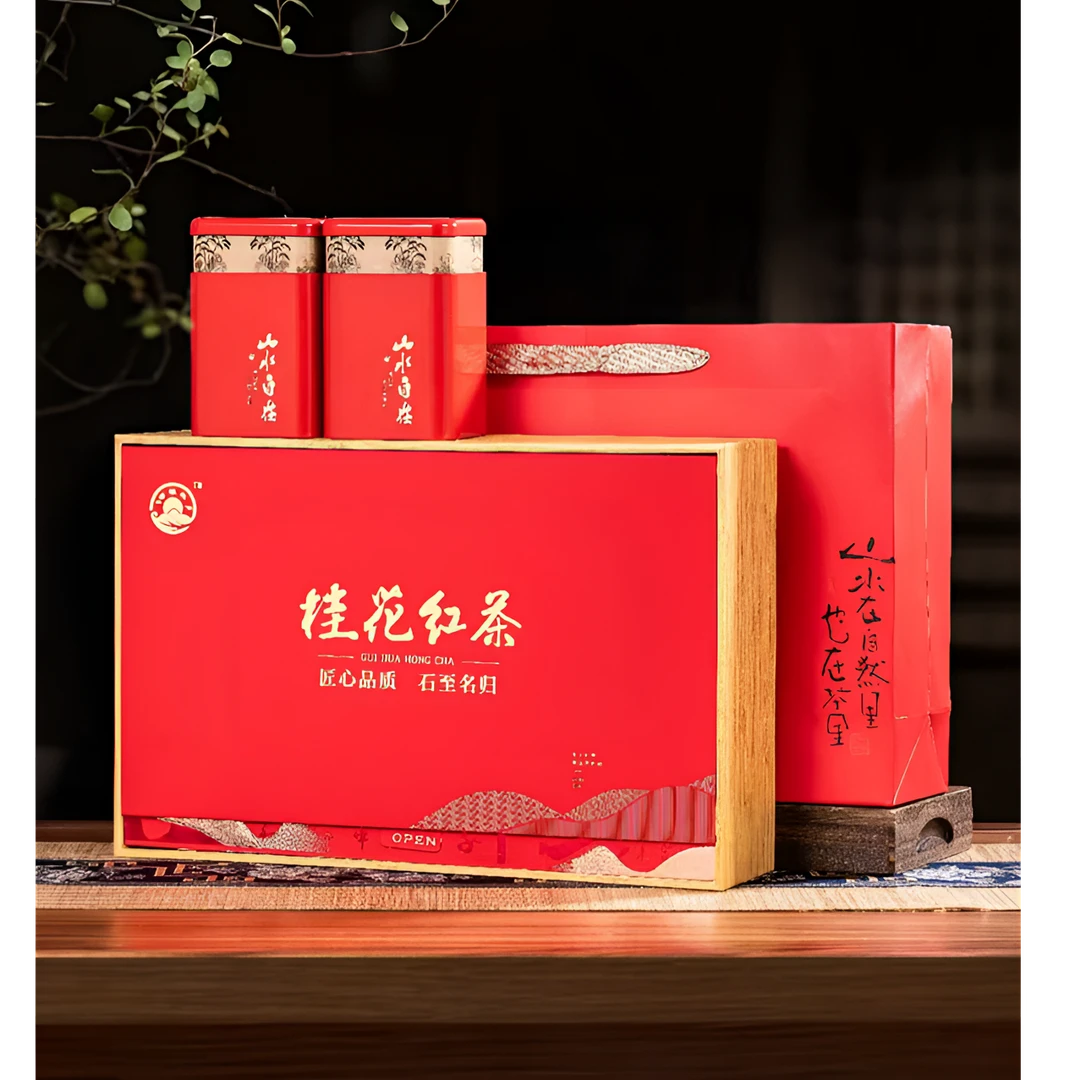 山水自在新茶小种特级桂花红茶野茶传统窨制浓香养胃红茶过节送礼