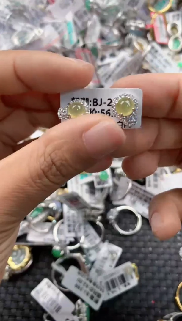 银S925镶嵌戒指翡翠7777-----4