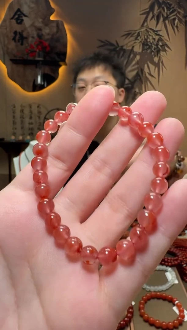 未镶嵌原矿手串南红玛瑙一条6mm+ 多样性发货