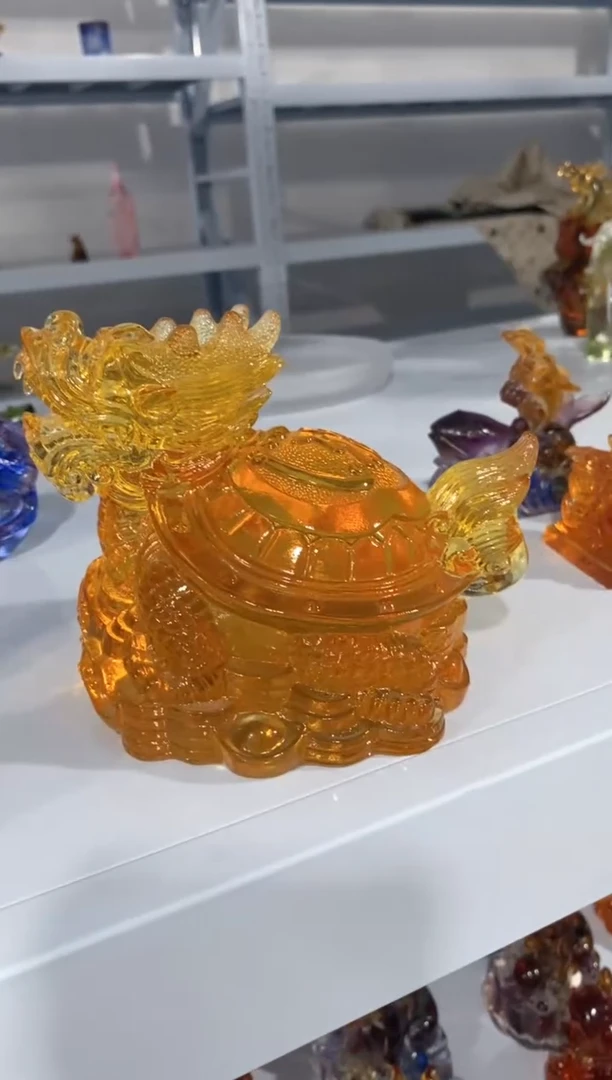 手工艺品琉璃300龙龟 古法琉璃 介意勿拍 不退不换